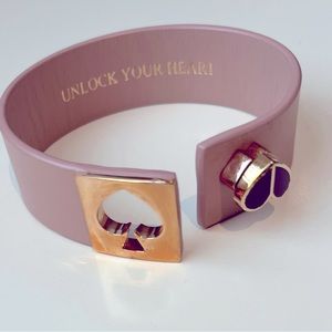 Kate Spade heart clasp leather bracelet
